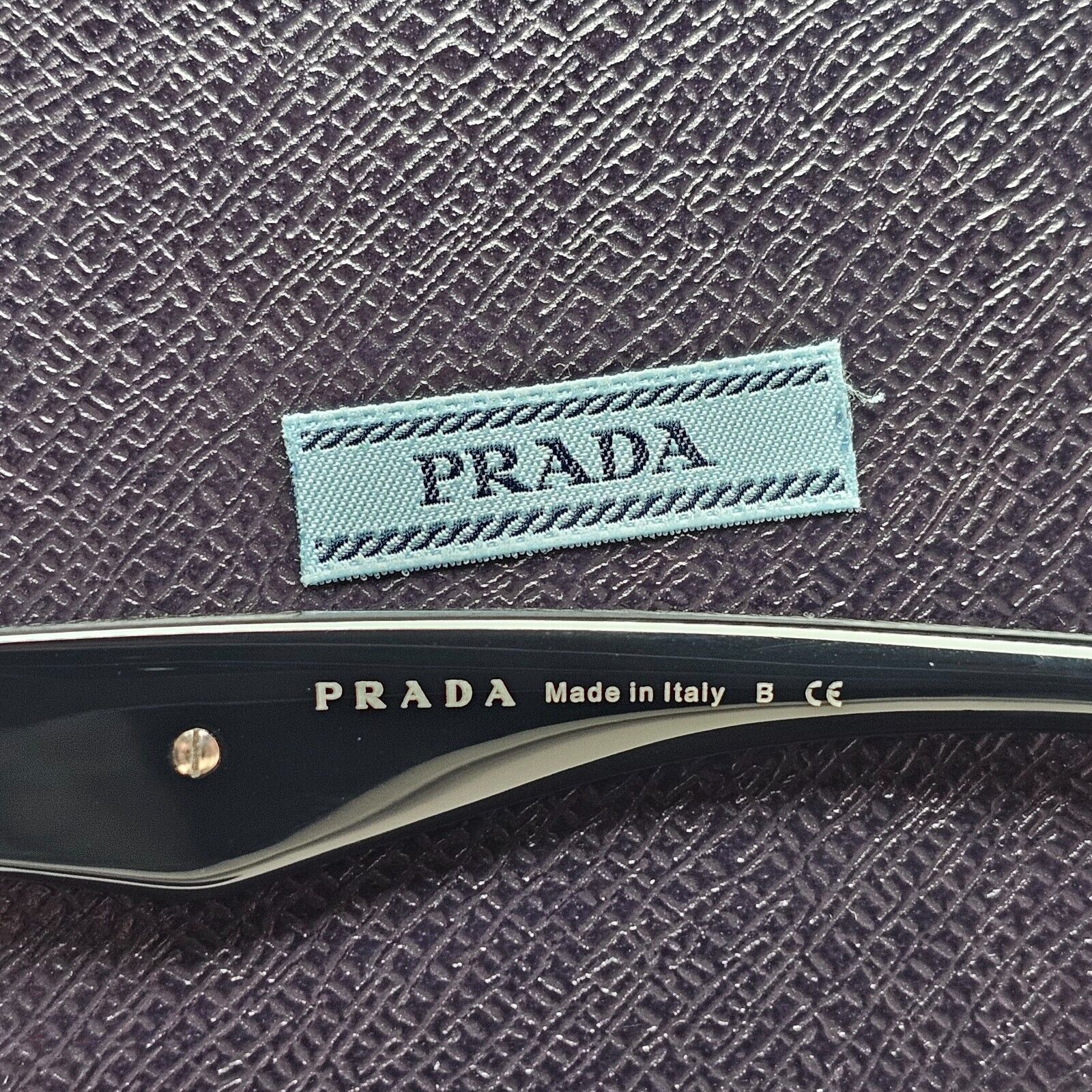 Prada Black Cinema Saffiano Leather Sunglasses PR14SS SPR 14S 1AB-0A7 151124