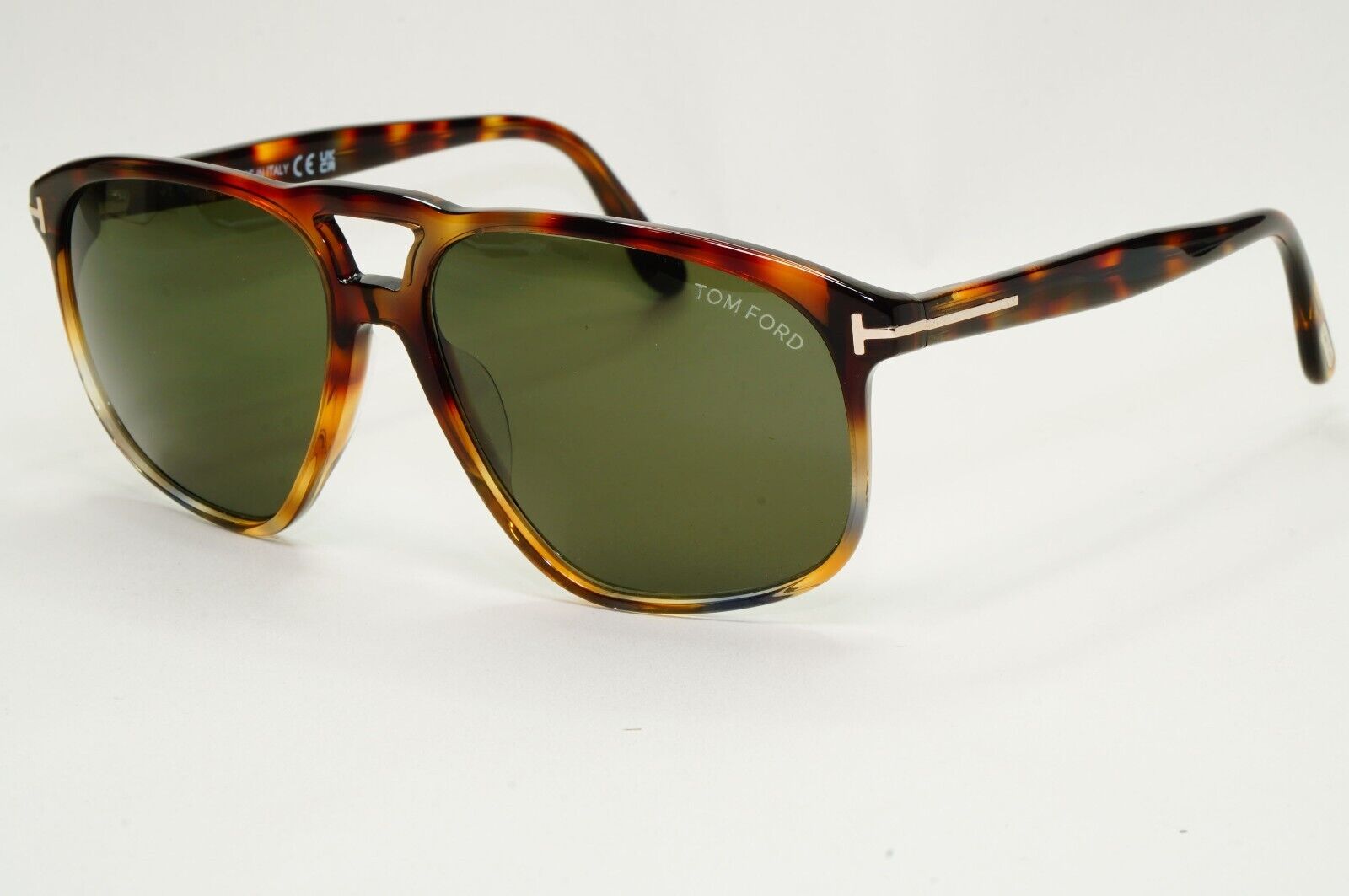 Tom Ford Sunglasses Pierre-02 Brown Tortoise Green Navigator FT1000 TF 1000 56N