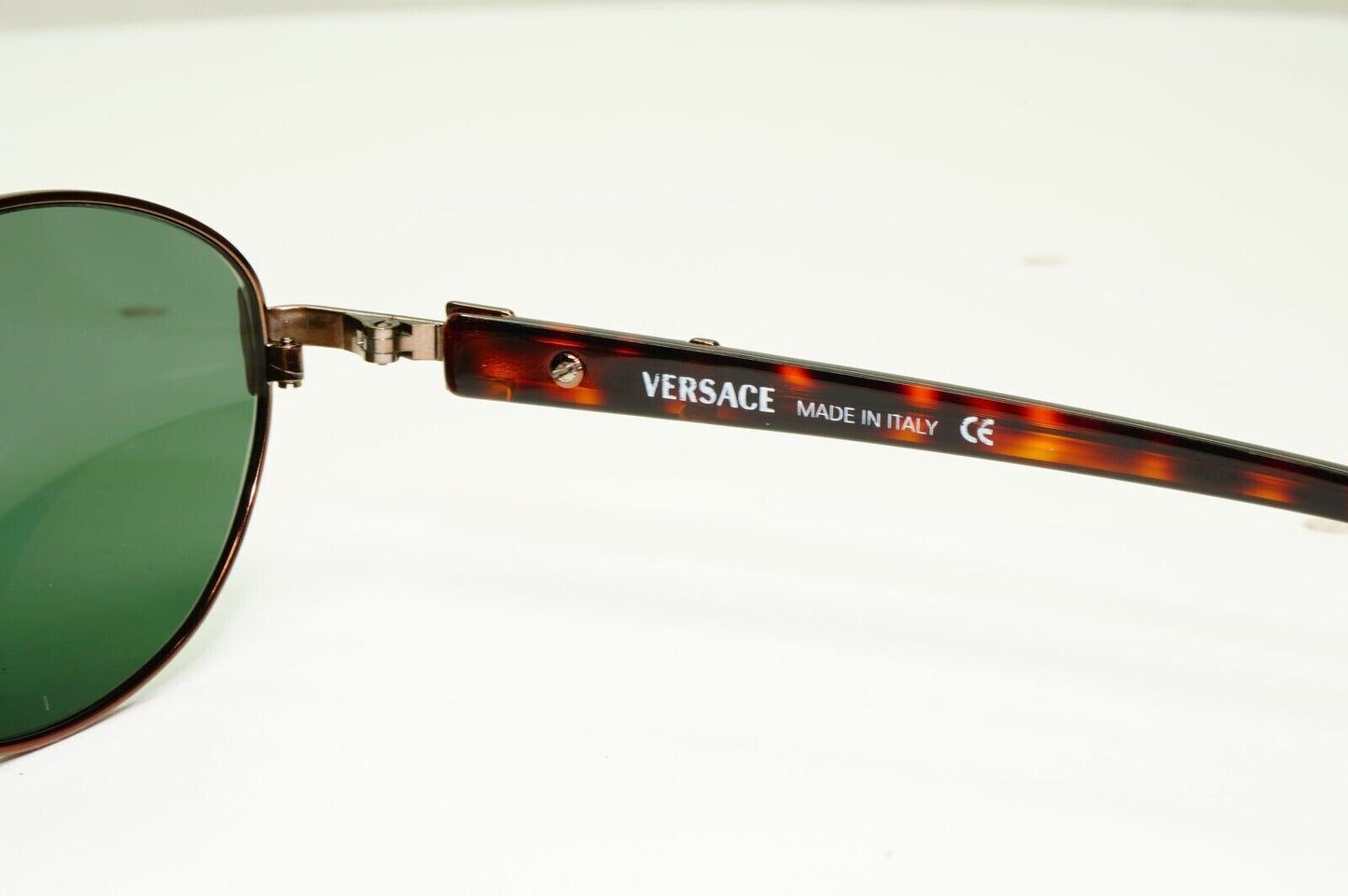 Gianni Versace 1995 Sunglasses Vintage Brown Copper Green Oval MOD M83 COL 53M