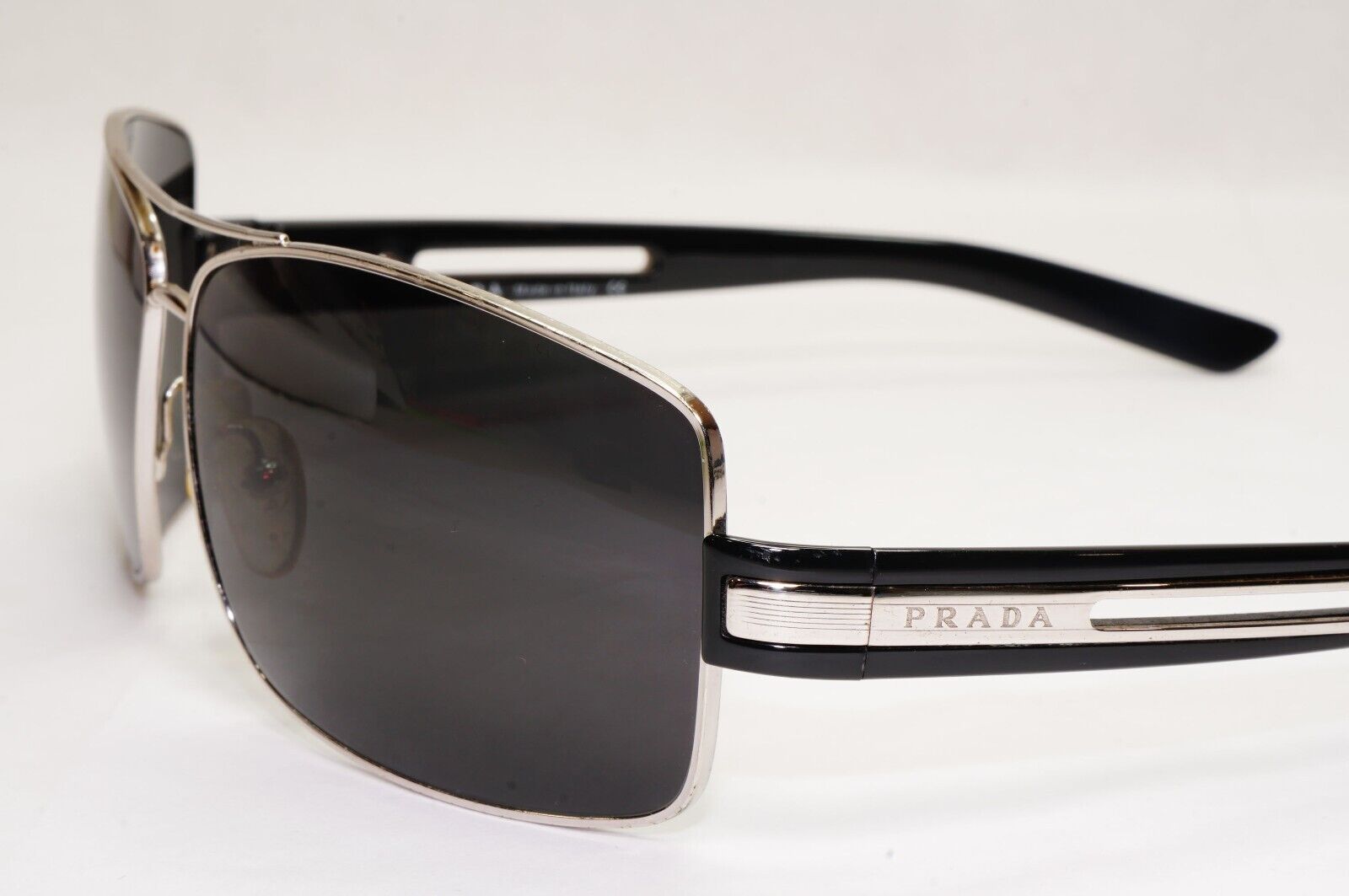 Prada Sunglasses 2011 Vintage Wrap Black Silver PR54IS SPR 54I 1BC-3M1 121223
