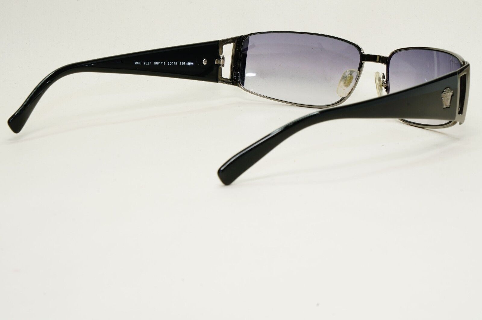 Versace Sunglasses 2003 Vintage Grey Gunmetal Black MOD 2021 1001/11 60mm 270924