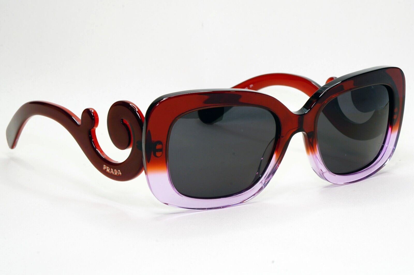 Prada Sunglasses Swirl Baroque Square Brown Black PR27OS SPR 27O OAY-6P1 120824