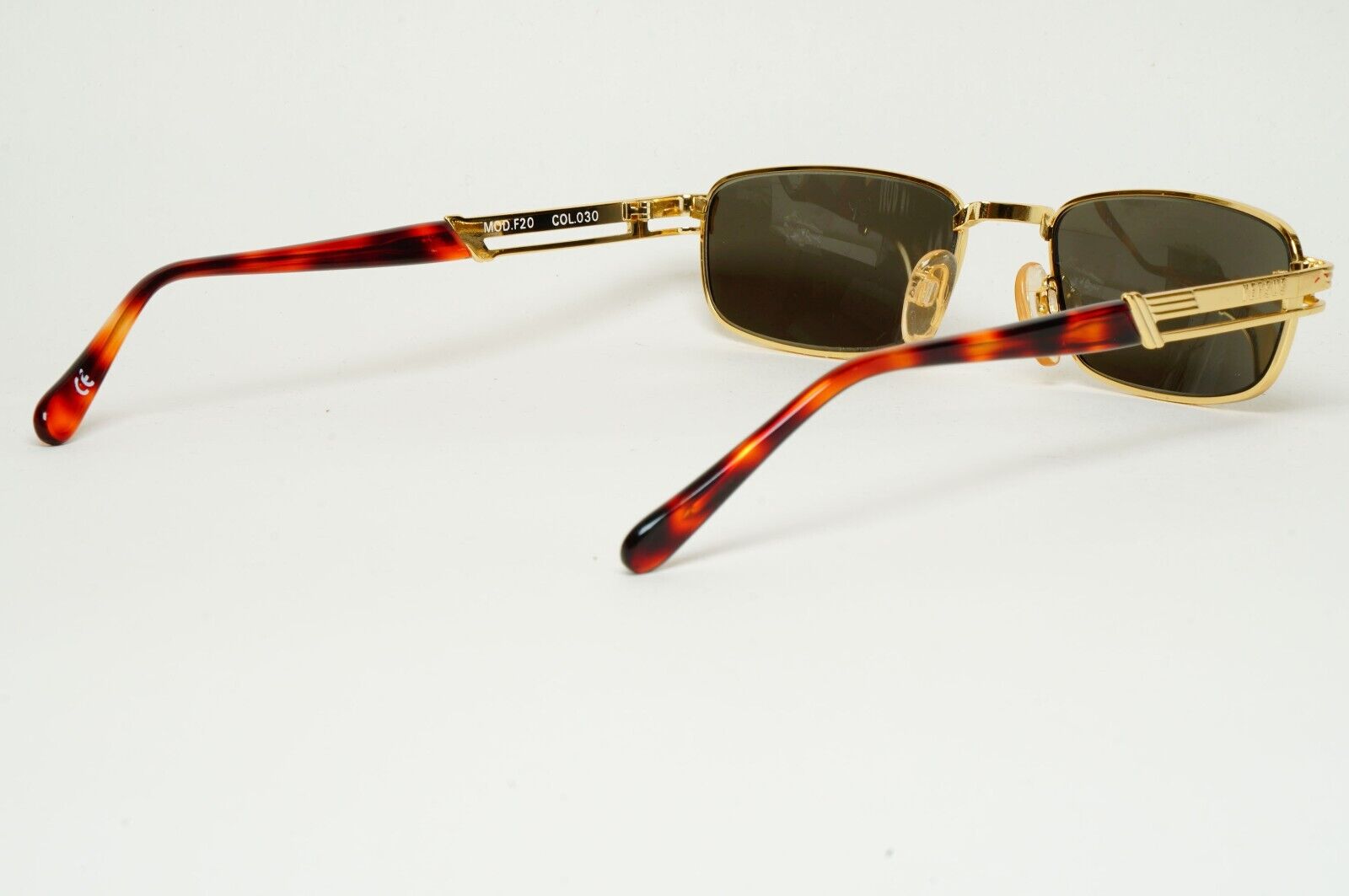 Versus Sunglasses 1996 by Gianni Versace Vintage Gold Grey MOD F20 COL 030