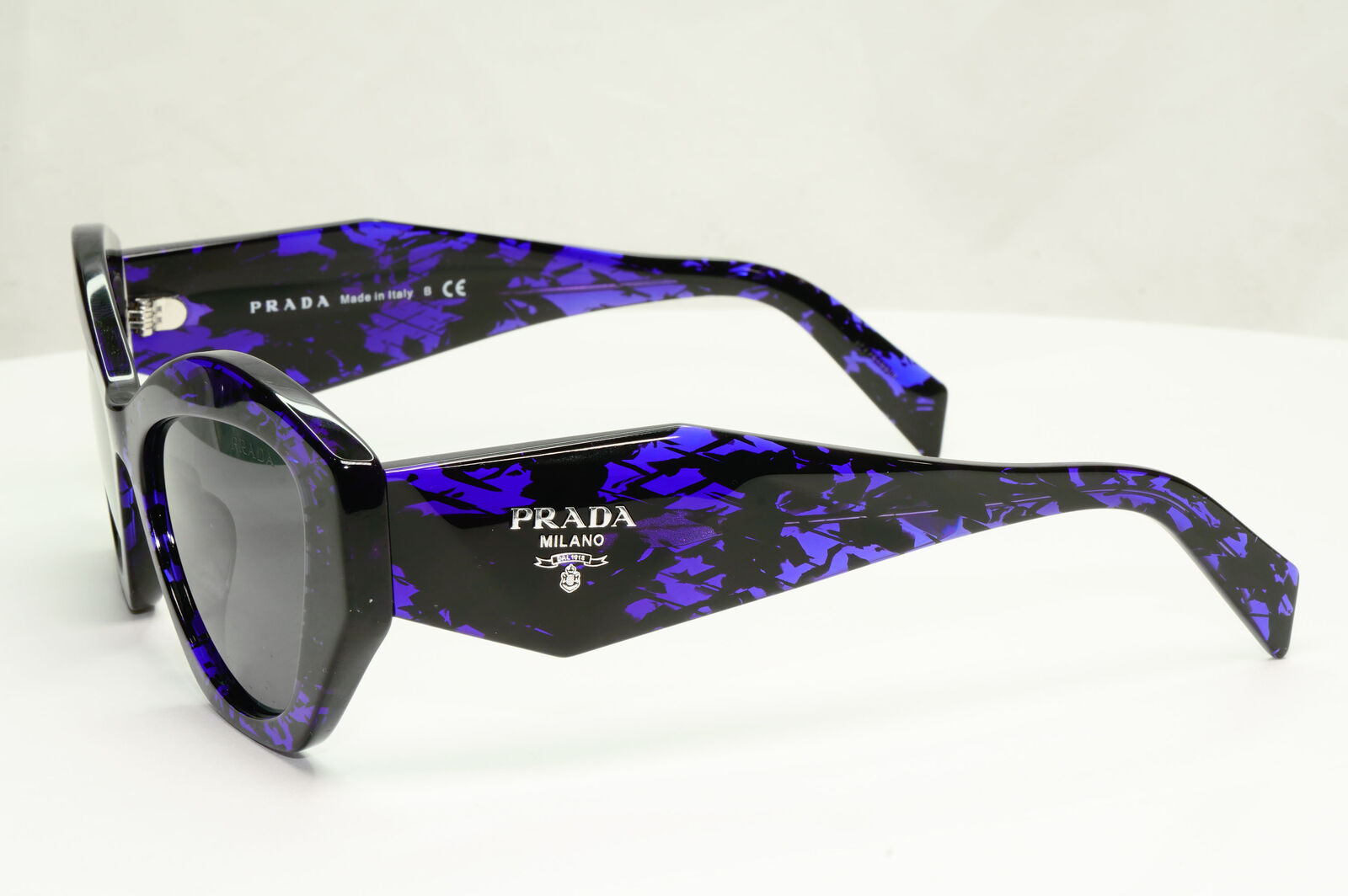 Prada Symbole Marble Sunglasses Black Violet Square PR07YSF SPR 07Y F 05V-5S0