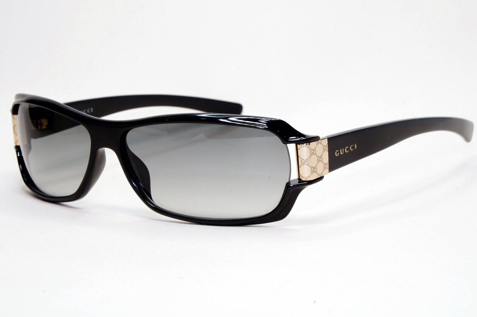 Gucci Sunglasses 2002 Vintage Black Grey Rectangle Unisex GG 2547/S PL4 131024