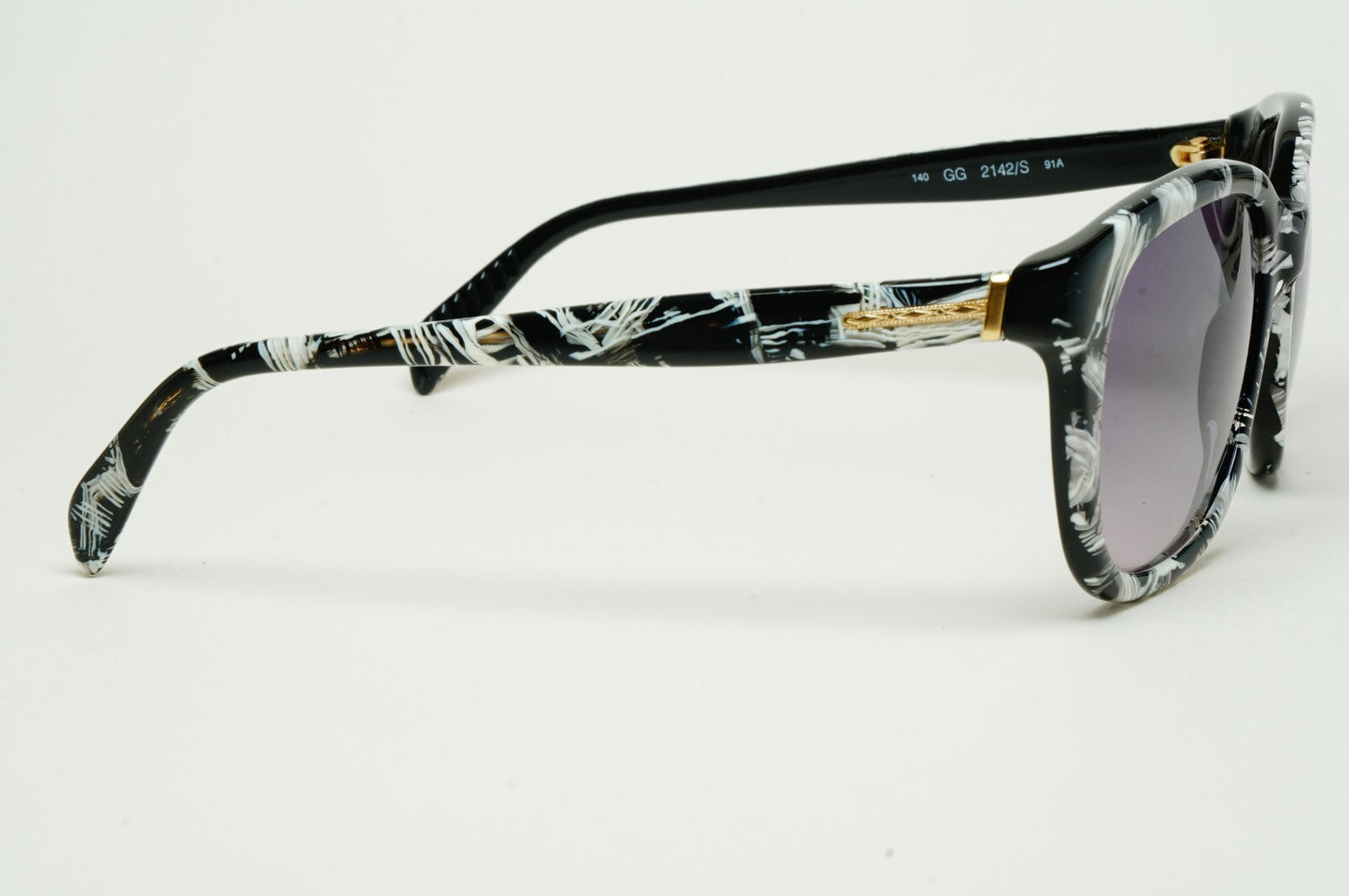 Gucci Sunglasses 1993 Vintage Marble Black White Grey GG 2142/S 91A 200225