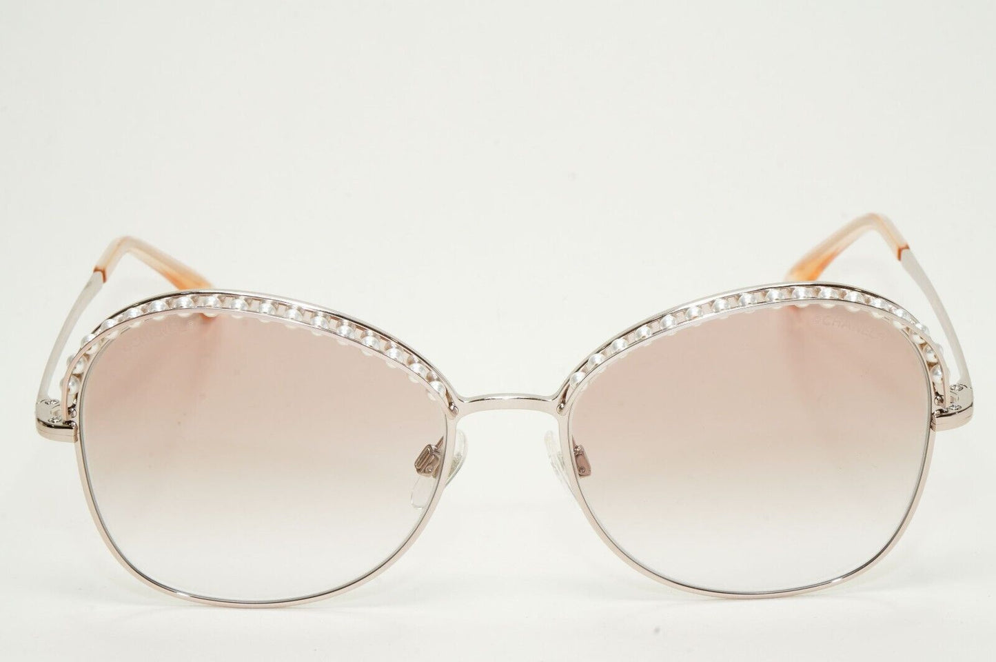 Chanel Sunglasses Pearl Pale Gold Brown Gradient Metal 4246-H c.117/13 56mm