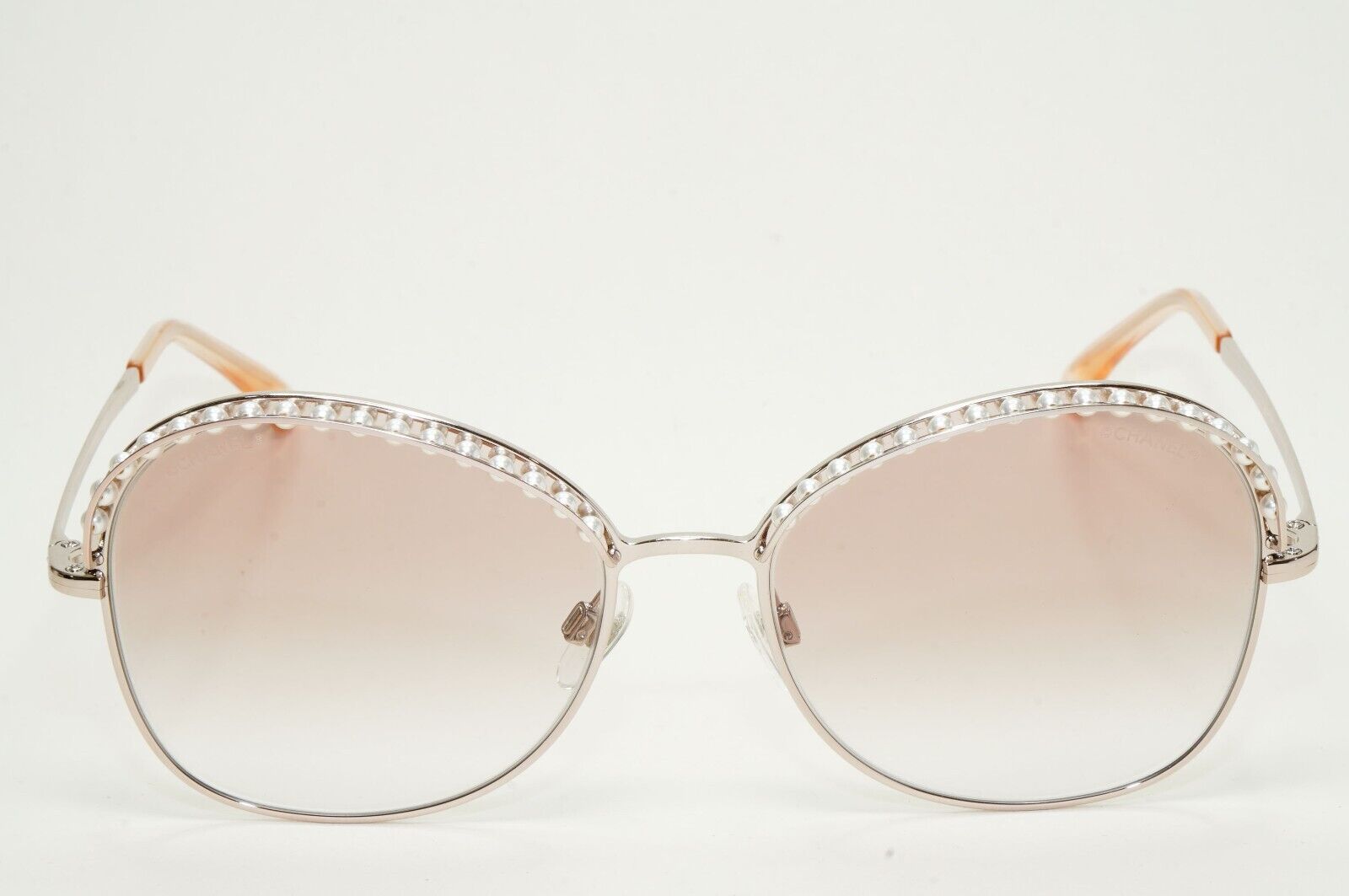 Chanel Sunglasses Pearl Pale Gold Brown Gradient Metal 4246-H c.117/13 56mm