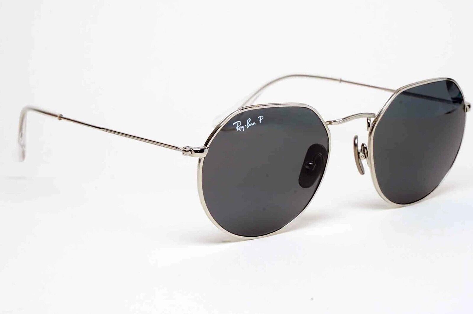 Ray-Ban Sunglasses Jack Titanium Polarised Silver Black RB 8165 9209/48 53mm