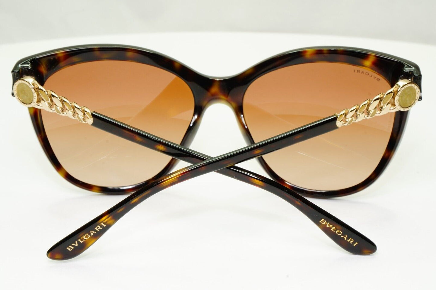 Bvlgari Gold Chain Sunglasses Brown Gradient Tortoiseshell 8158 504/13 28534