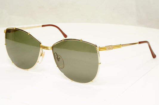 Dior Vintage Womens  Sunglasses Designer Austria 1990s Gold 2472 40 36221