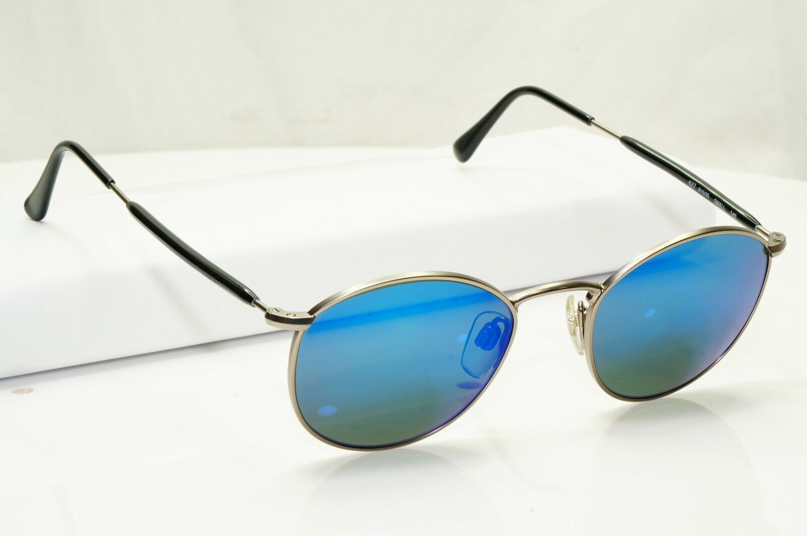 Giorgio Armani 1997 Vintage Sunglasses Blue Mirror Glass Silver 627 815/35 49mm