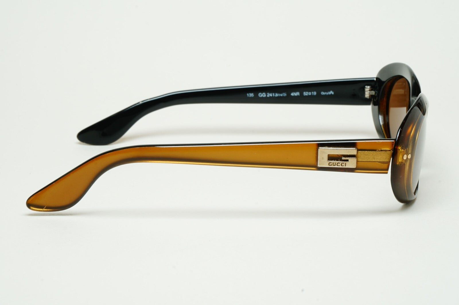 Gucci Sunglasses 1997 Vintage Brown Oval Honey GG 2413/N/S 4NR 100325