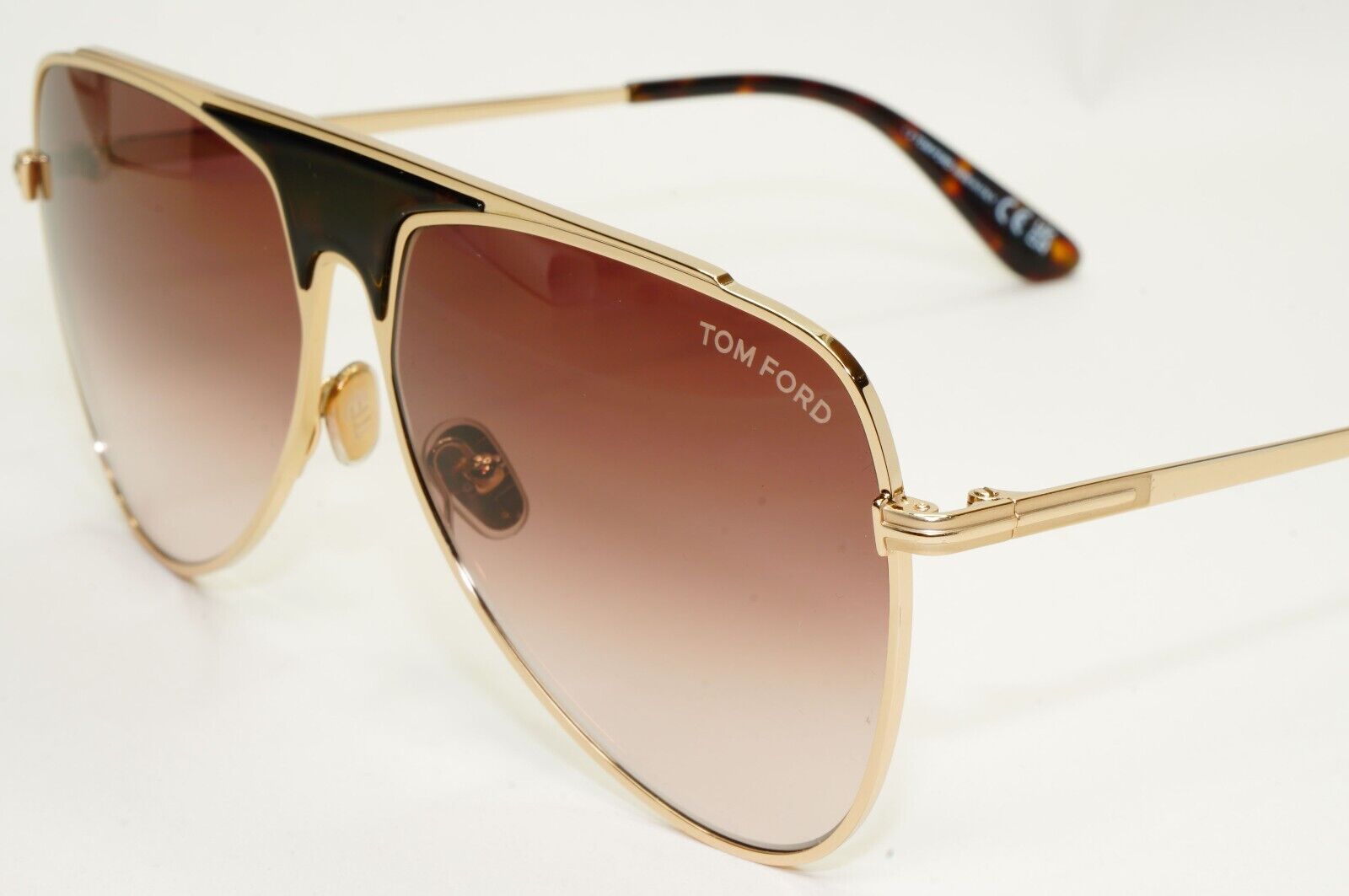 Tom Ford Sunglasses Ethan Gold Square Metal Brown Gradient FT0935 TF 935 28F