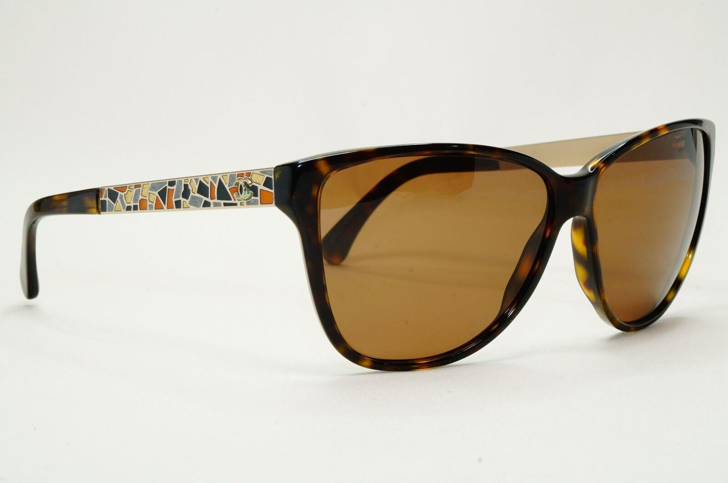 Chanel Sunglasses 2011 Vintage Brown Tortoise Mosaic Square 5222 c.714/3B 081124