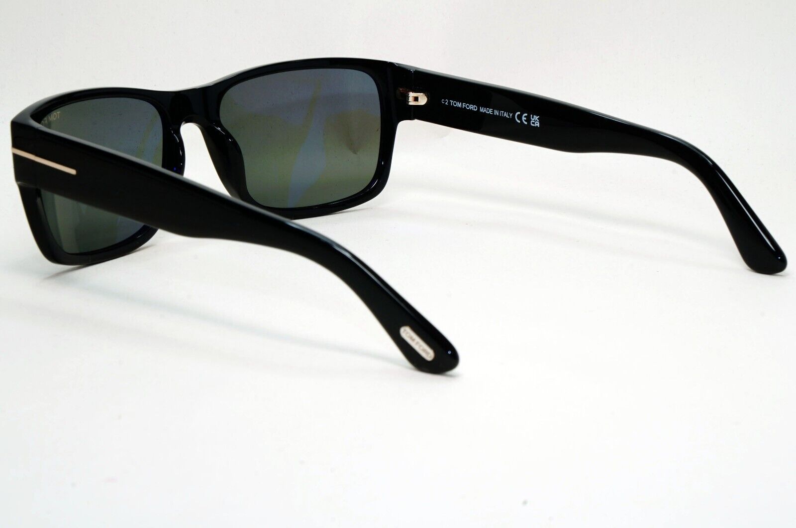 Tom Ford Sunglasses Mason Black Glossy Green Square FT0445 TF 445 01N 58mm