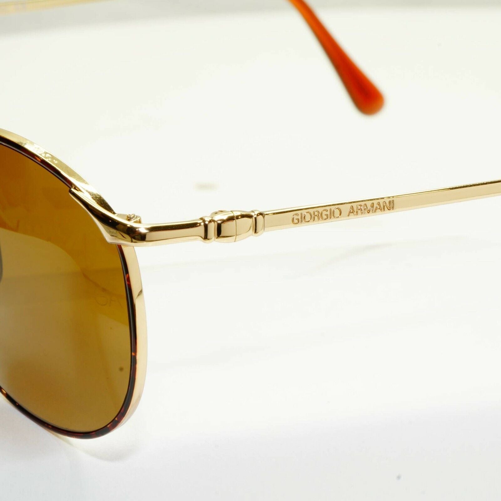 Authentic Giorgio Armani 1997 Vintage Sunglasses Gold Brown Mens Womens 132 759