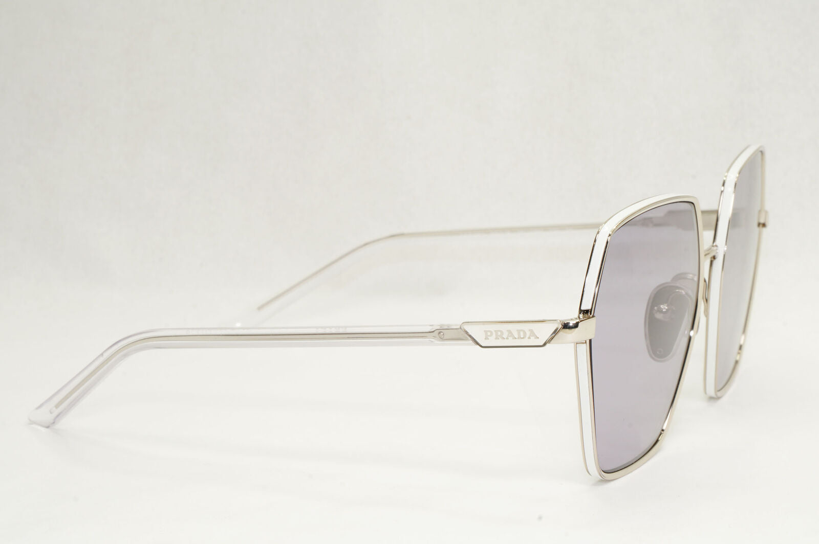 Prada Sunglasses Violet Silver Tranparent Hexagonal PR56YS SPR 56Y 1BC-09M 58mm
