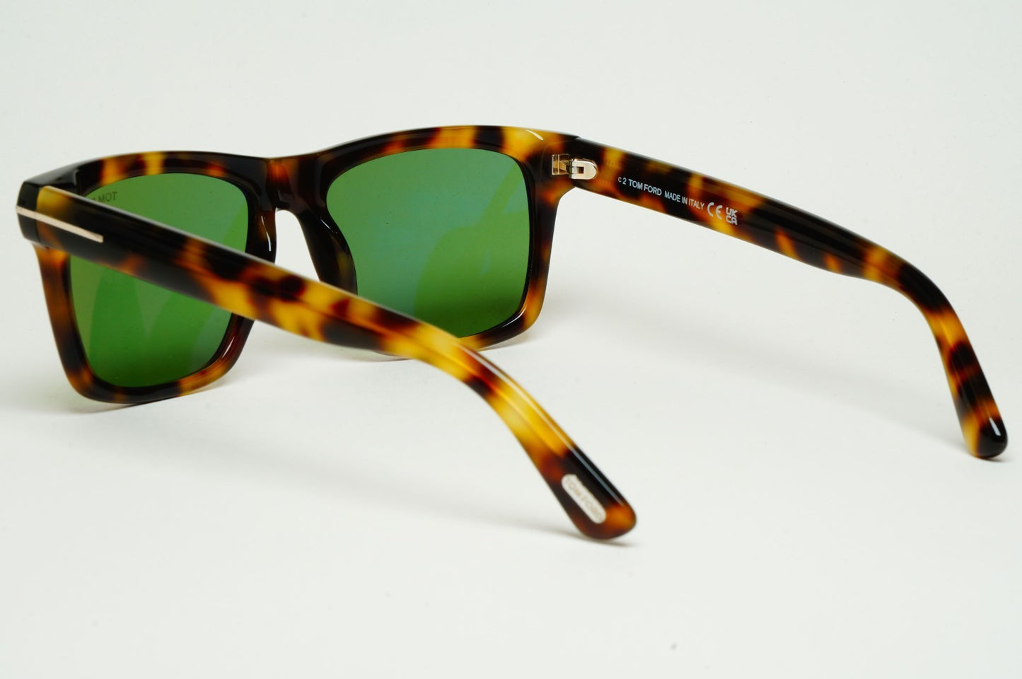 Tom Ford Sunglasses Buckley-02 Brown Tortoise Green Square FT0906 TF 906 53N