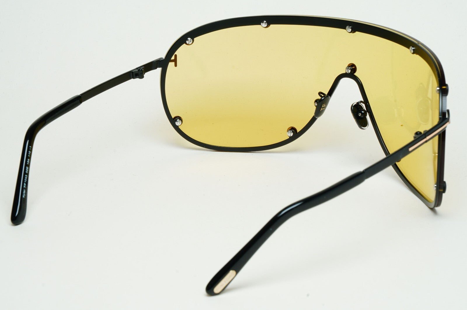 Tom Ford Sunglasses Kyler Black Yellow Visor Shield Large FT1043 TF 1043 02E
