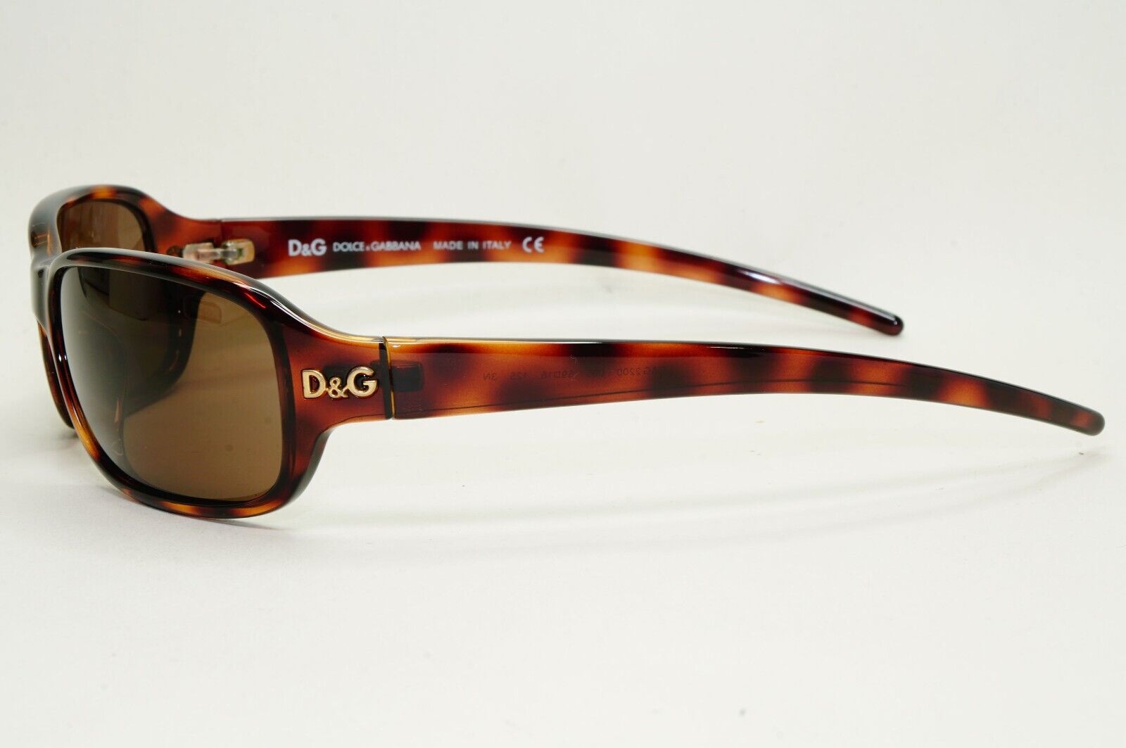 Dolce & Gabbana Sunglasses 2008 Vintage Brown Tortoise Wrap D&G 2200 095 031124