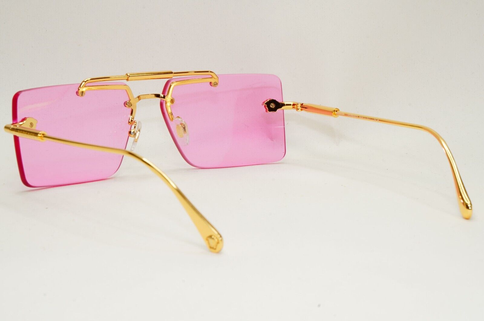Versace Sunglasses Gold Rimless Medusa Fuchsia Pink Violet MOD VE 2245 1002/5