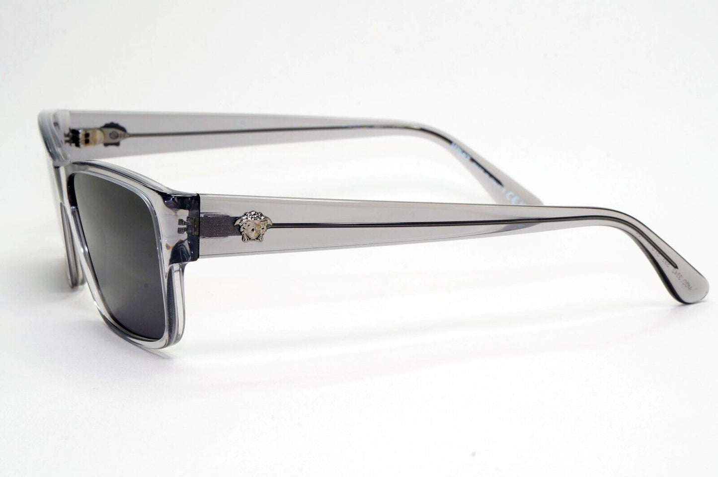 Versace Sunglasses Grey Transparent Black Square Medusa MOD 3342 593 57mm