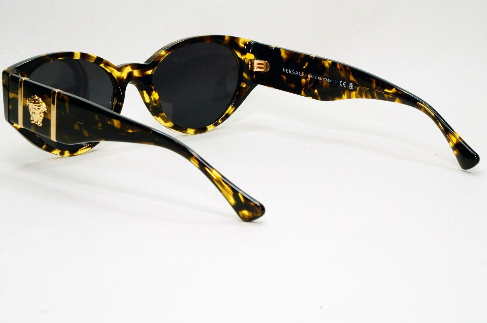 Versace Sunglasses Brown Black Gold Havana Marble Medusa MOD VE 3345 5428 52mm