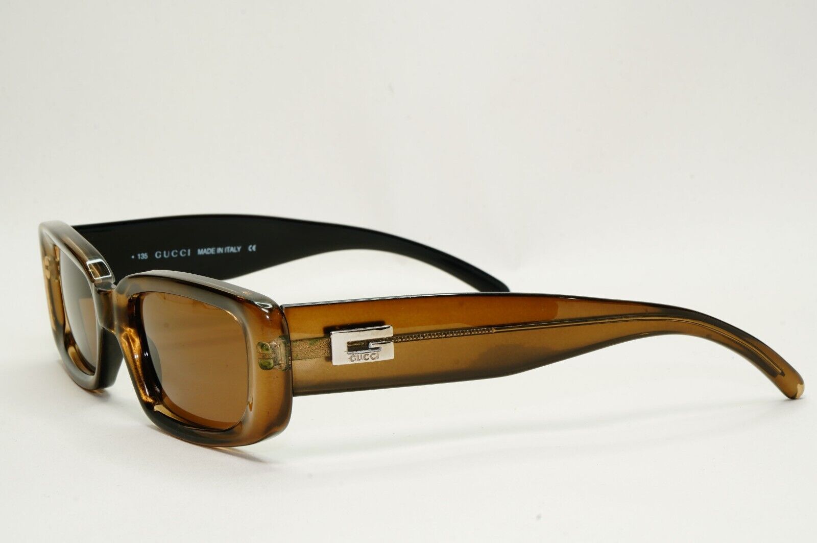 Gucci Sunglasses 1996 Vintage Brown Honey Transparent GG 2409/N/S 4NR 120824