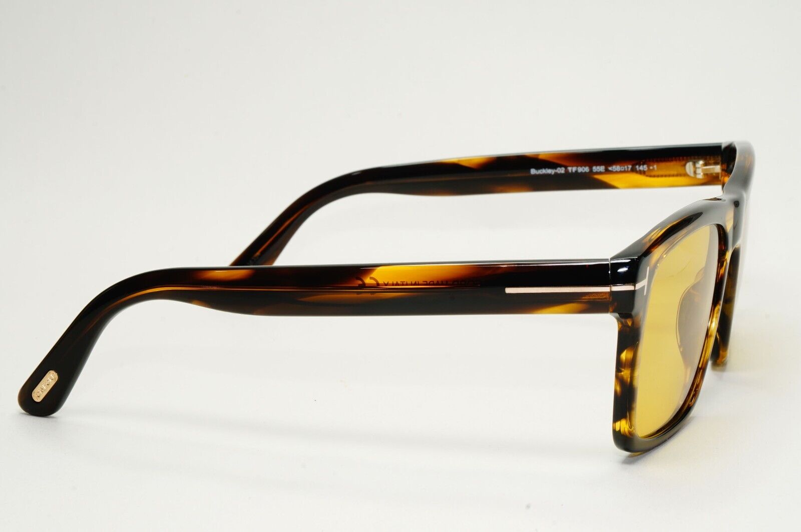 Tom Ford Sunglasses Buckley-02 Large Brown Square Yellow TF 906 55E FT0906