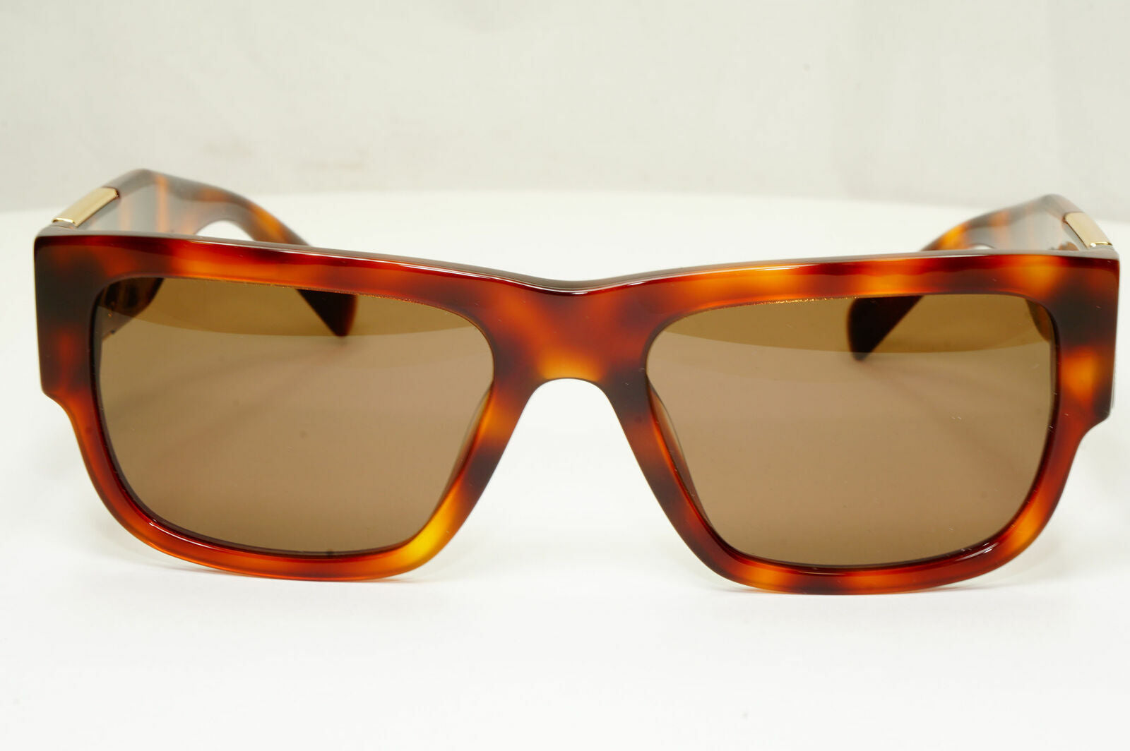 Versace Sunglasses Gold Medusa Large Brown Havana Tortoise Mens 4406 5217/73