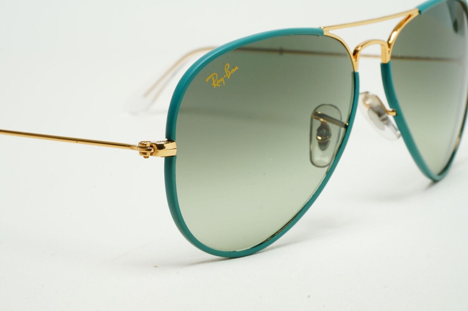Ray-Ban Sunglasses Aviator Full Color Gold Blue Green RB 3025-J-M 9196/BH 58mm