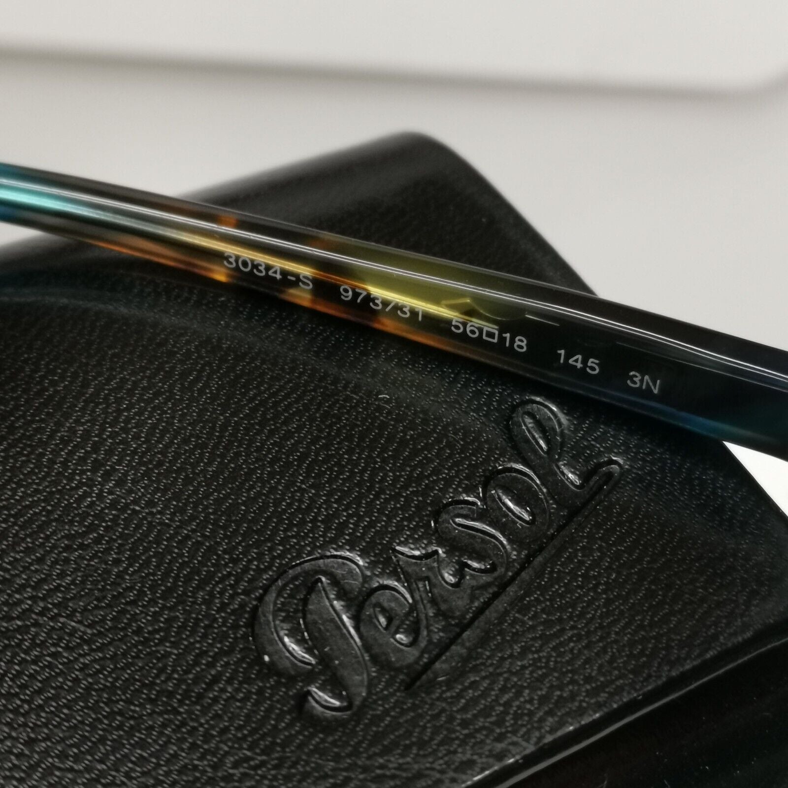Persol Sunglasses 2012 Brown Blue Tortoise Greeen Square 3034-S 973/31 56mm