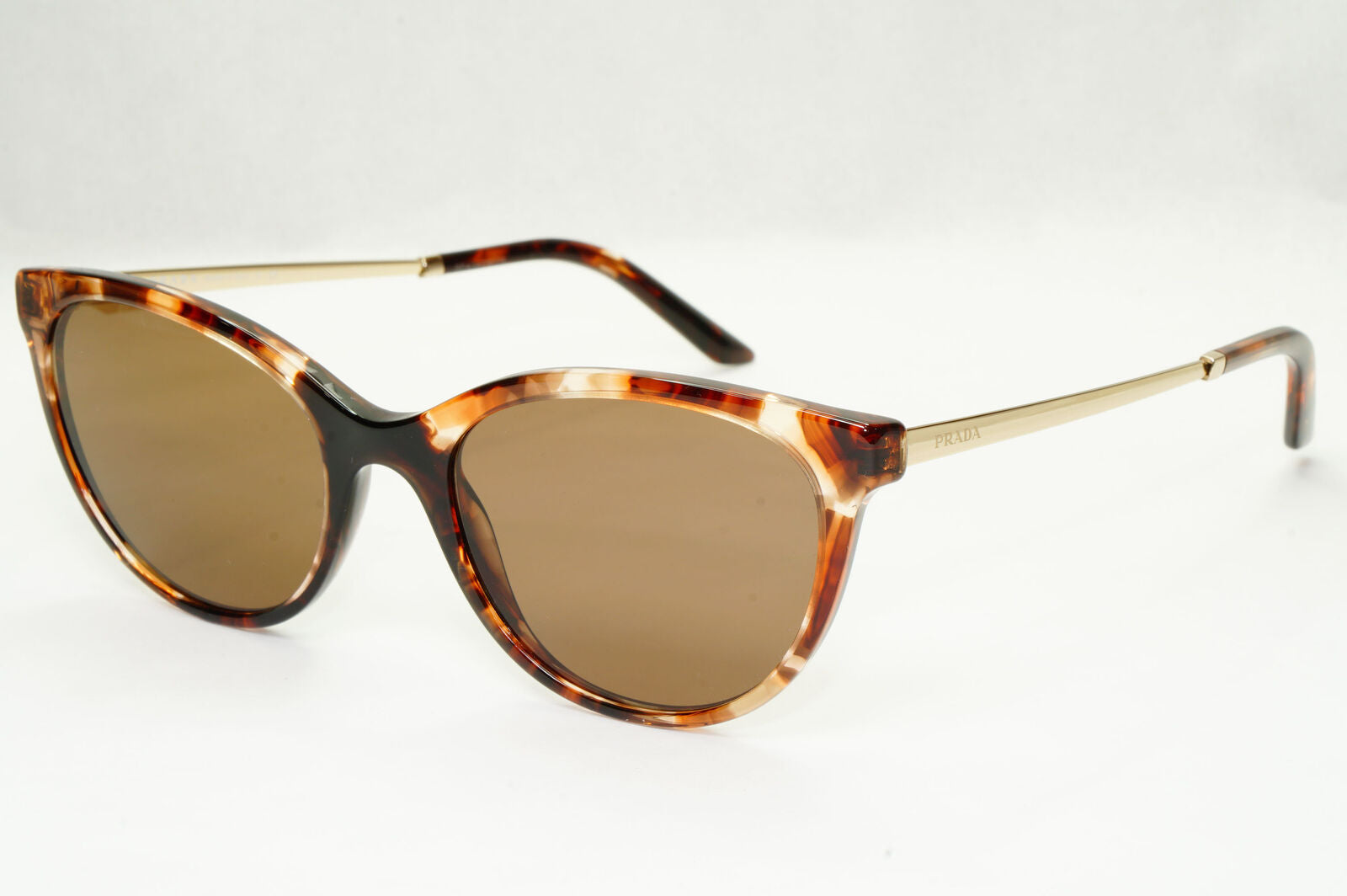 Prada Sunglasses Caramel Brown Tortoise Gold VPR 17W 07R-1O1 53mm