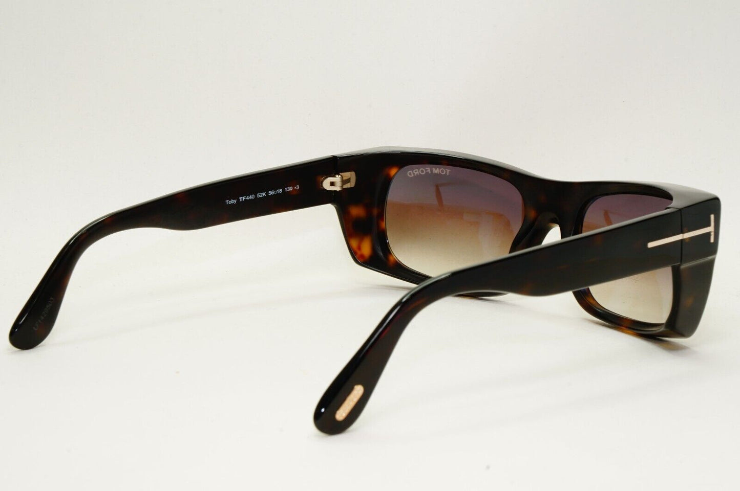 Tom Ford Sunglasses Toby Dark Brown Gradient Square Acetate FT0440 TF 440 52K