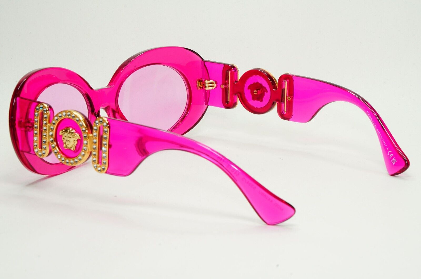 Versace Sunglasses Medusa Fuchsia Transparent Pink Large MOD VE 4426BU 5334/5