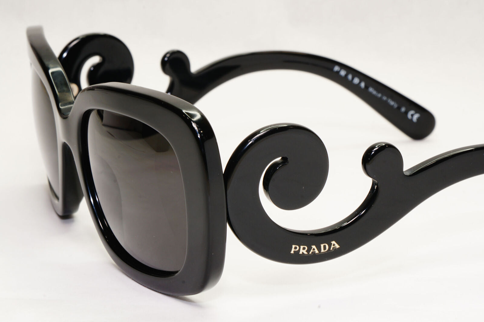 Prada Sunglasses Baroque Swirl Black Square PR27OS SPR 27O 1AB-3M1 151223