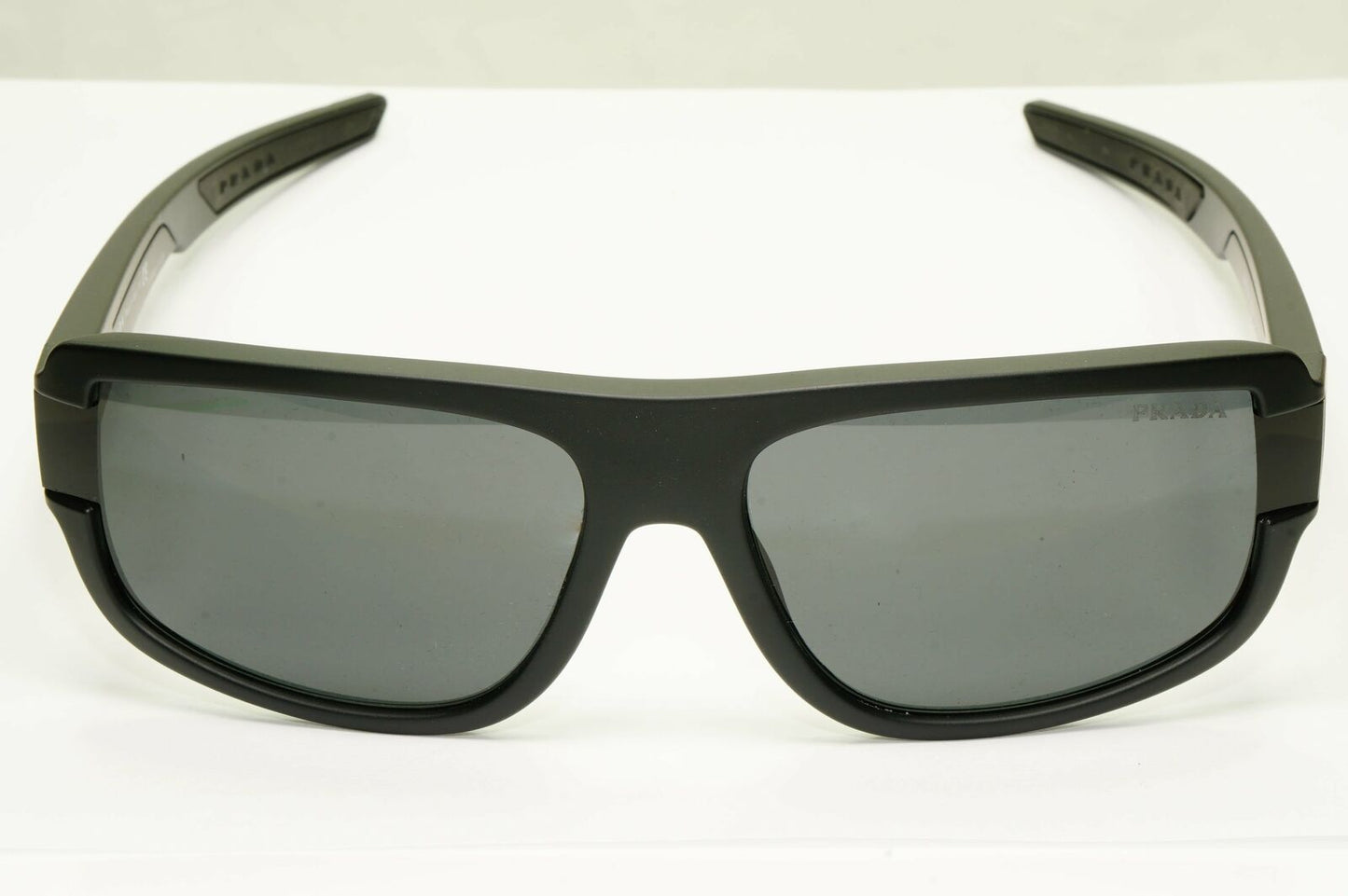 Prada Black Sunglasses Mens Designer Red Rectangle SPS 03W DG0-06F PS03WS