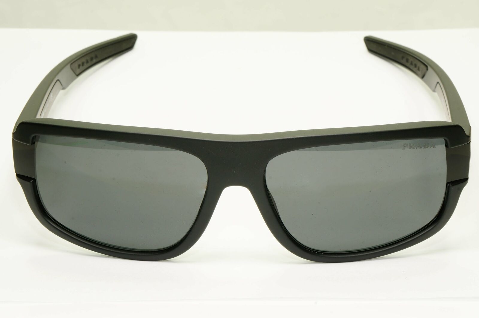 Prada Black Sunglasses Mens Designer Red Rectangle SPS 03W DG0-06F PS03WS