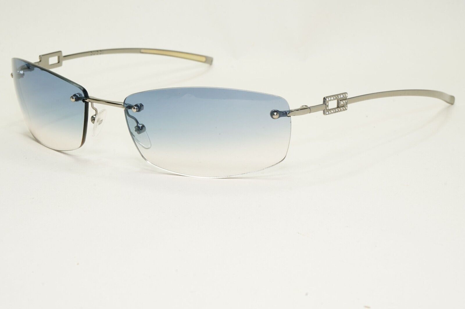 Gucci Sunglasses 1997 Vintage Rimless Silver Blue GG 1784/STRASS 6LBW1 031124