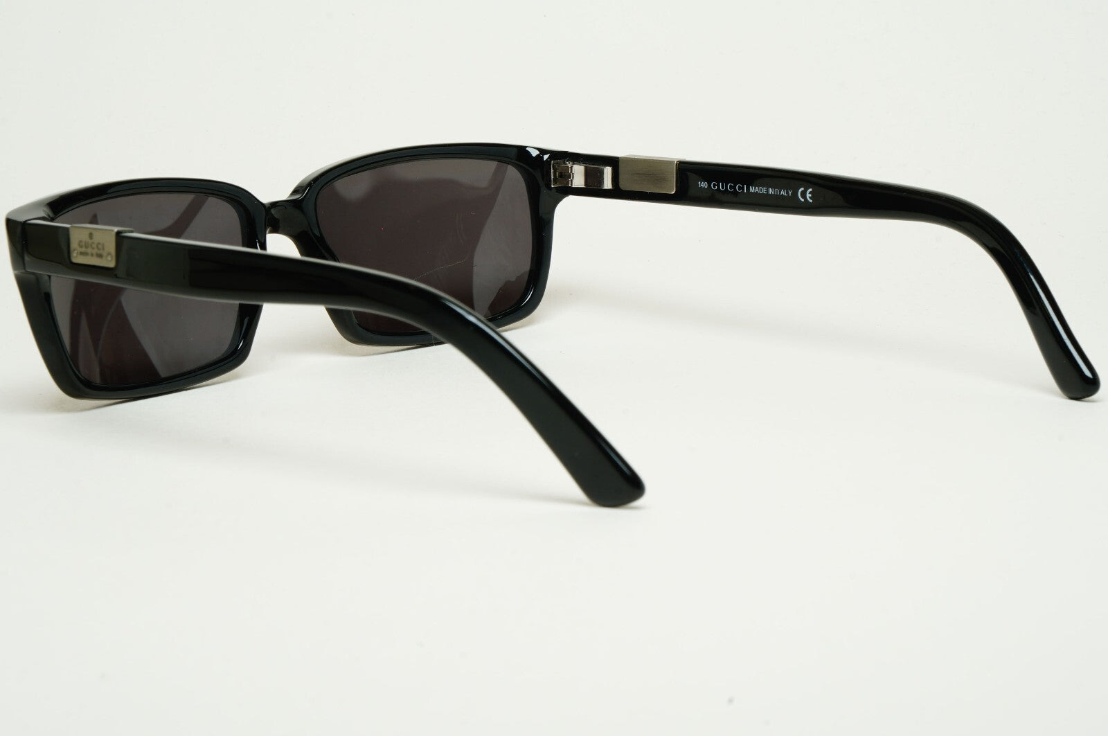 Gucci Sunglasses 1999 Vintage Black Square Retro GG 1557 807 51mm 100325