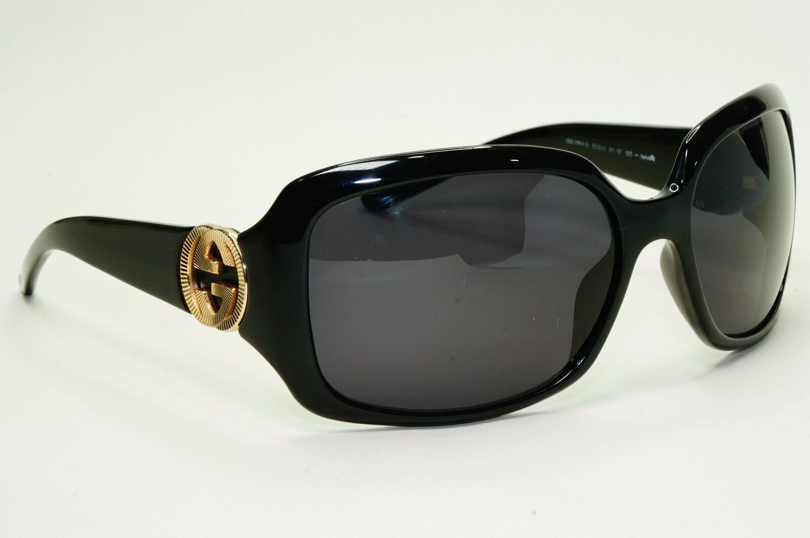 Gucci Sunglasses 2010 Vintage Black Gold Square GG 3164/S D28JJ 61mm 050824
