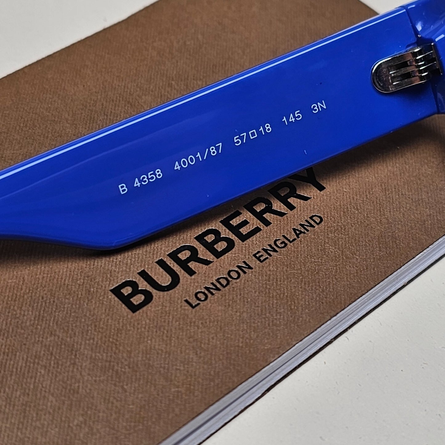 Burberry Sunglasses Knight Blue Black Square BE 4358 4001/87 57mm