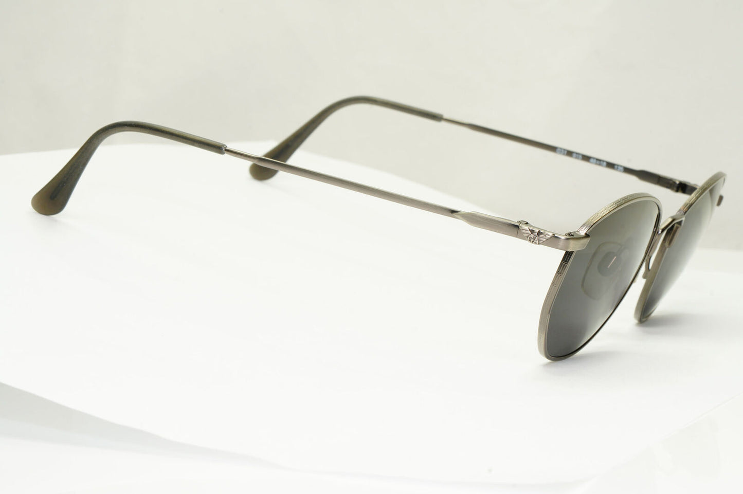 Emporio Armani Sunglasses 1997 Vintage Grey Gunmetal Black Round 031 915 48mm