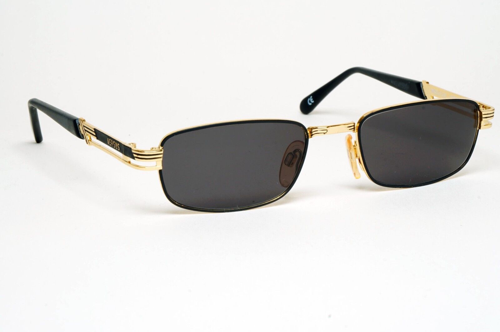 Versus Sunglasses 1996 by Gianni Versace Vintage Gold Black MOD F20 COL 33M