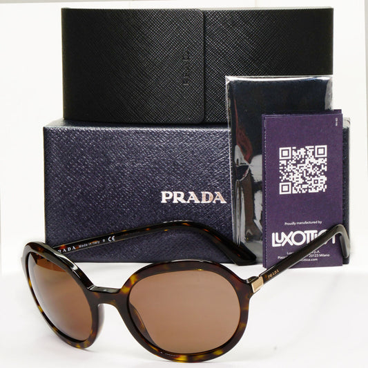 Prada Sunglasses Round Brown Havana Tortoiseshell PR09VS SPR 09V 2AU-8C1 56mm