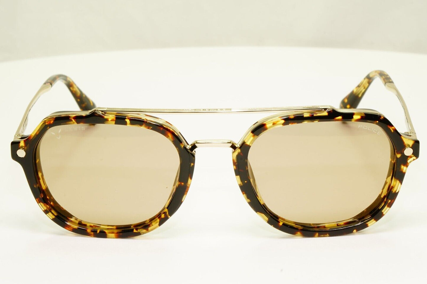 Police Lewis Hamilton F1 Sunglasses Brown Gold Marble 52mm 05 SPL A26 COL 594G