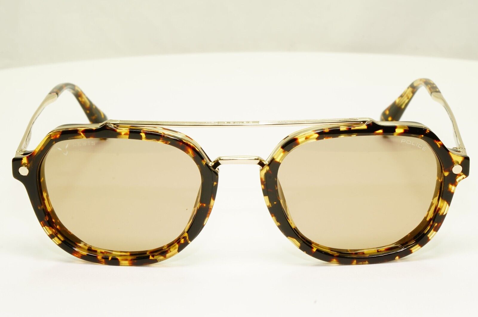 Police Lewis Hamilton F1 Sunglasses Brown Gold Marble 52mm 05 SPL A26 COL 594G