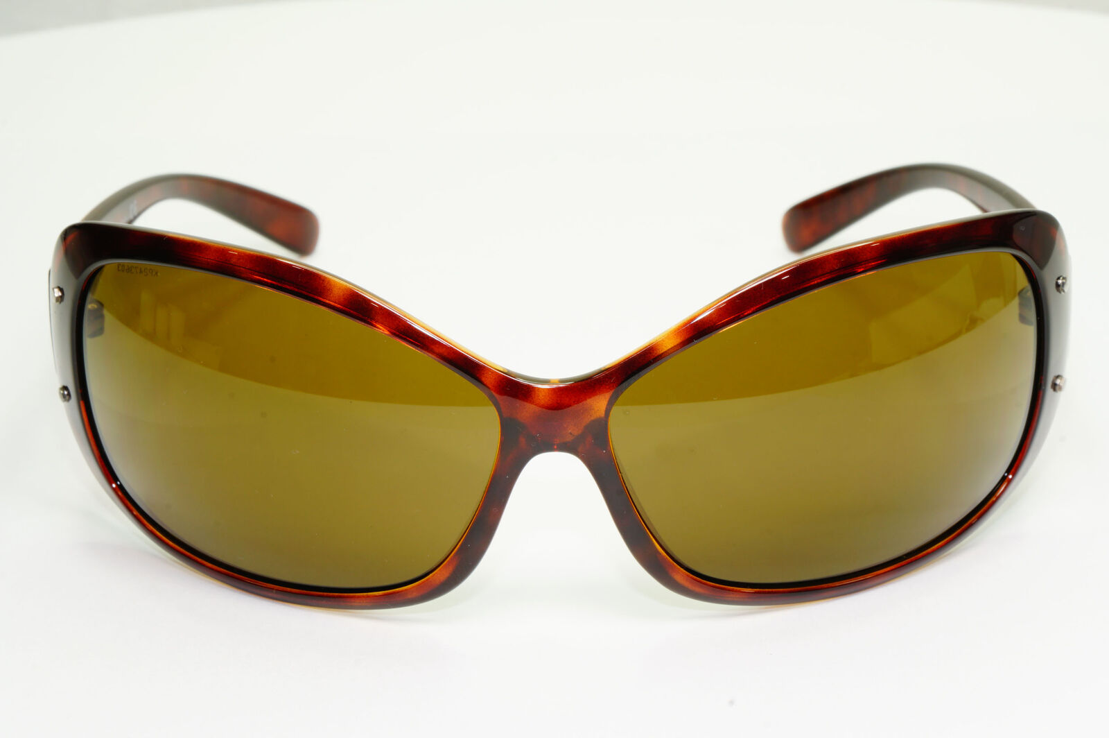 Prada 2005 Vintage Sunglasses Tortoise Brown Wrap PR04FS SPR 04F 2AU-3N1 020822