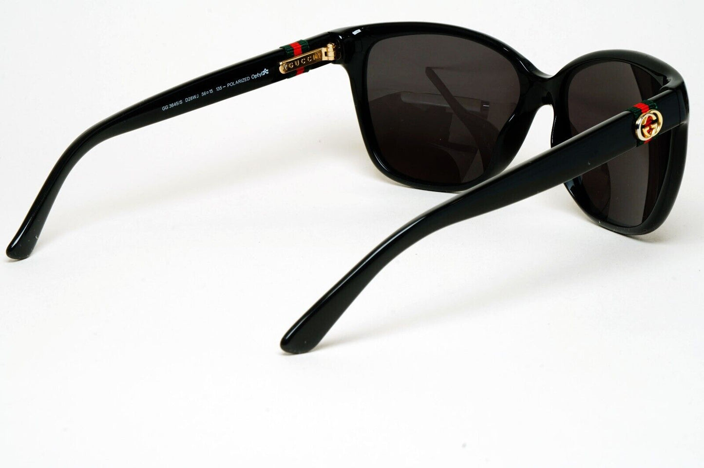 Gucci Sunglasses 2012 Vintage Ribbon Black Gold GG 3645/S D28WJ 56mm 220125
